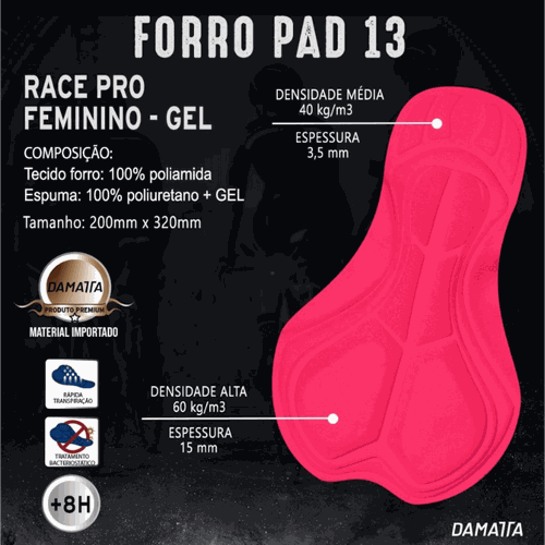 Bermuda Ciclismo Flames DaMatta Feminina