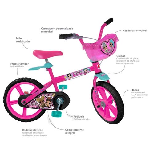 Bicicleta Bandeirante LOL Aro 14