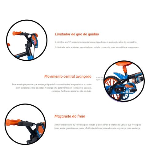Bicicleta Infantil Caloi Power Rex Aro 12 2023