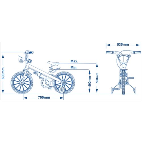 Bicicleta Infantil Nathor Ariel Aro 16