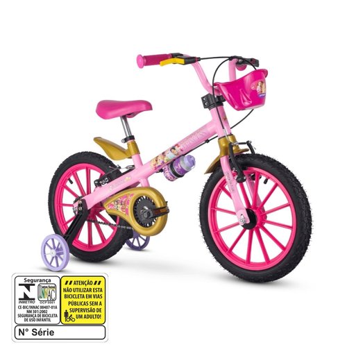 Bicicleta Infantil Nathor Princesas Disney Aro 16 Bicicleta Infantil Nathor Princesas Disney Aro 16
