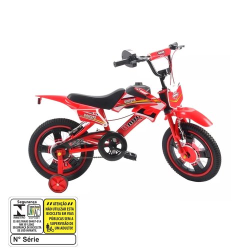 Bicicleta Infantil Unitoys Moto Cross Aro 16