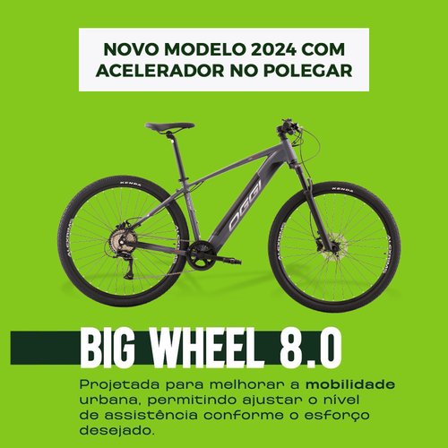 Bicicleta Oggi E-Bike Big Wheel 8.0 2024 com Acelerador
