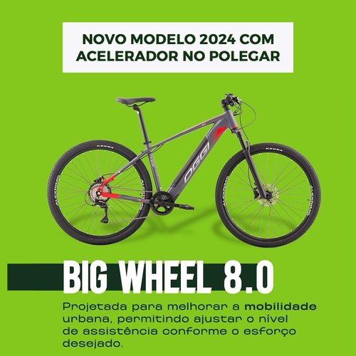 Bicicleta Oggi E-Bike Big Wheel 8.0 2024 com Acelerador