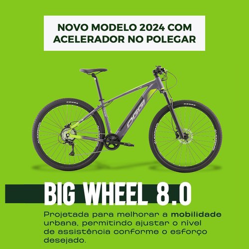 Bicicleta Oggi E-Bike Big Wheel 8.0 2024 com Acelerador