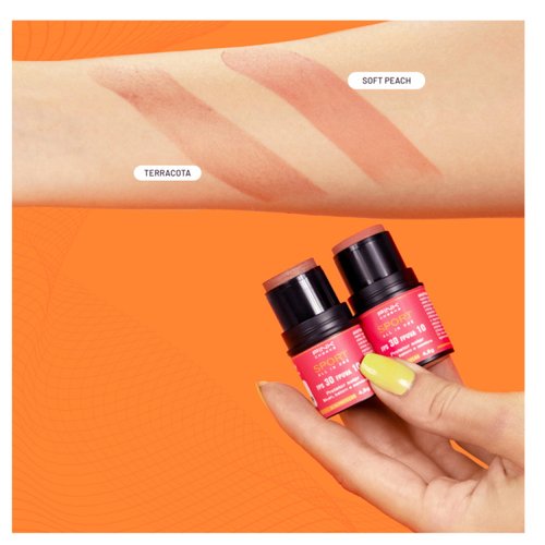 Blush com Protetor Solar FPS30 All in One 4,5g Soft Peach Pink Cheeks