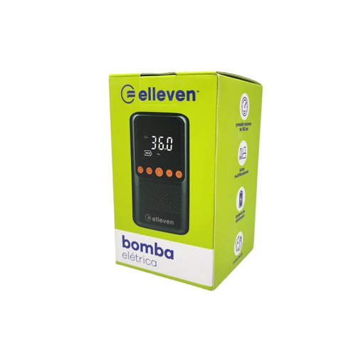 Bomba de Ar Elétrica Elleven 150 PSI Powerbank Recarregável USB