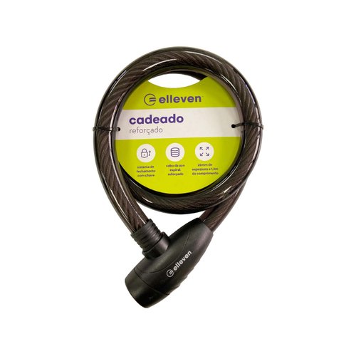 Cadeado para Bicicleta Elleven 1,2m x 25mm com Chave