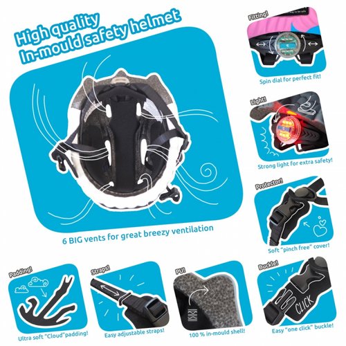 Capacete Infantil Giraffe Blue Crazy Safety