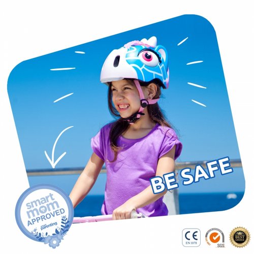 Capacete Infantil Giraffe Blue Crazy Safety