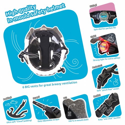 Capacete Infantil Shark Pink Crazy Safety