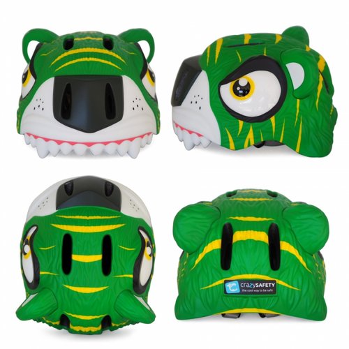 Capacete Infantil Tiger Green Crazy Safety