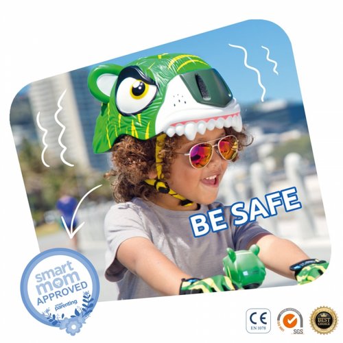 Capacete Infantil Tiger Green Crazy Safety