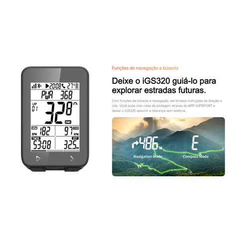 Ciclocomputador com GPS IgpSport IGS320