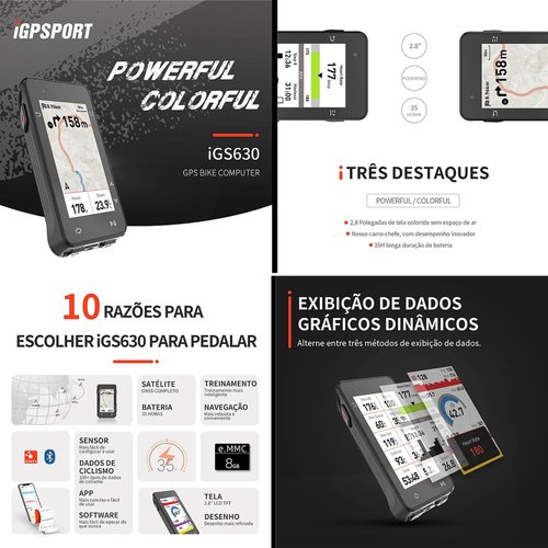 Ciclocomputador com GPS IgpSport IGS630