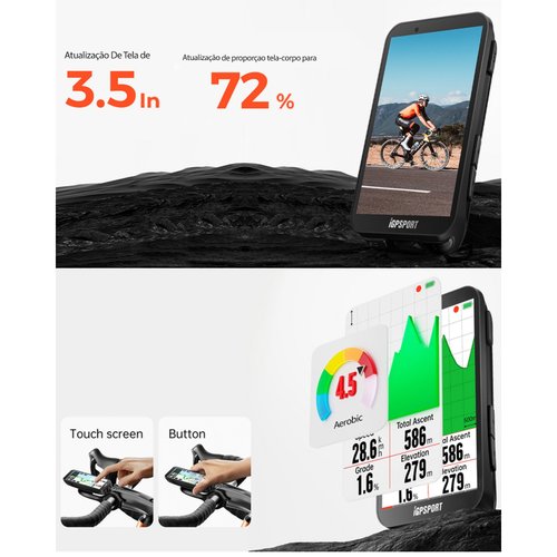 Ciclocomputador com GPS IgpSport IGS800