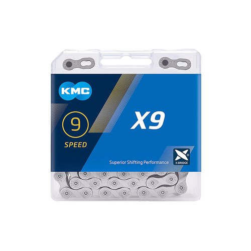 Corrente de Bicicleta KMC X9 9 Velocidades 116 Elos