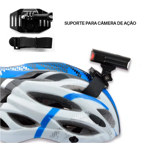 Farol de Bicicleta com Sinalizador GTA Luminos 600 Lumens Recarregável USB