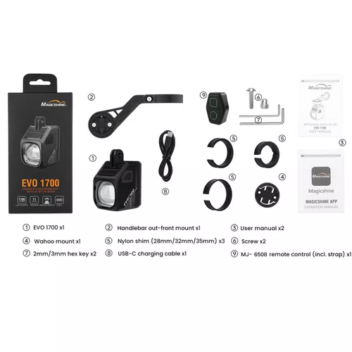 Farol de Bicicleta MagicShine EVO 1700