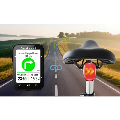 Farol Traseiro de Bicicleta Inteligente Navihoog B1