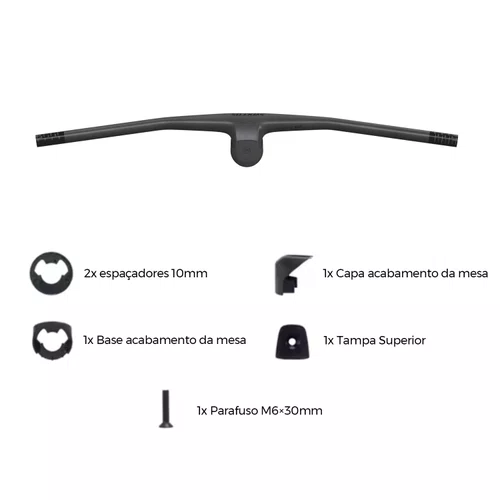 Guidão de Bicicleta com Mesa Integrada Syncros Fraser IC SL XC 740x60mm -12°