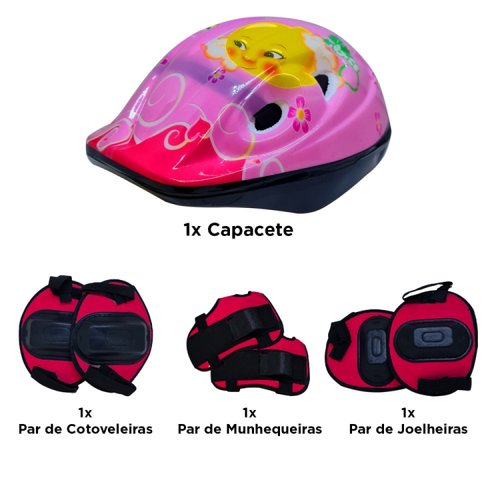 Kit de Proteção Infantil Feminino para Bicicleta Youyi