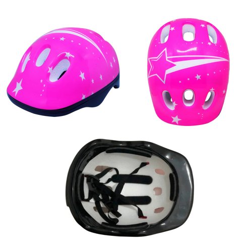 Kit de Proteção Infantil Pink para Bicicleta Skate Patins Youyi