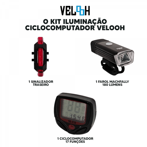 Kit Iluminação Ciclocomputador Velooh