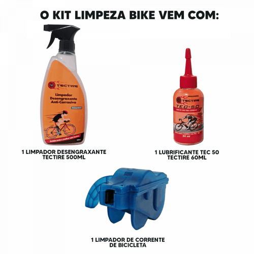 Kit Limpeza Bicicleta Tectire