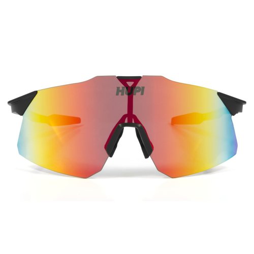 Óculos de Sol HUPI Angliru Preto Lente Vermelho Espelhado