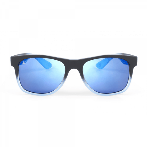Óculos de Sol Hupi Brile Preto Azul Lente Azul Espelhado