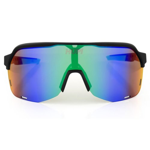 Óculos de Sol HUPI Huez Preto Lente Verde Espelhado