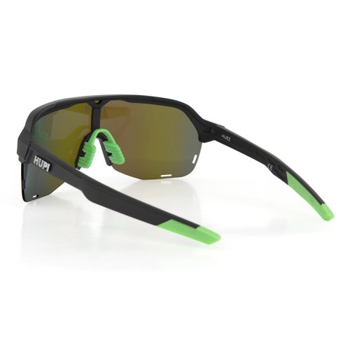 Óculos de Sol HUPI Huez Preto Lente Verde Espelhado