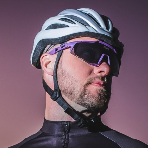 Óculos de Sol HUPI Stelvio Roxo Preto Lente Preto
