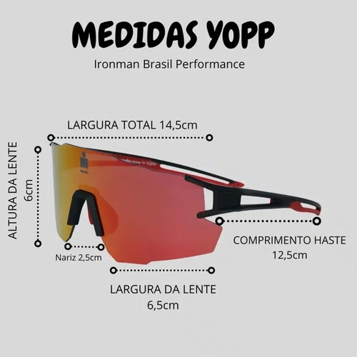 Óculos de Sol Yopp Ironman Brasil Mask IMB2.12