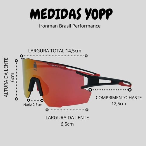 Óculos de Sol Yopp Performance Iroman Brasil Mask IMB2.2