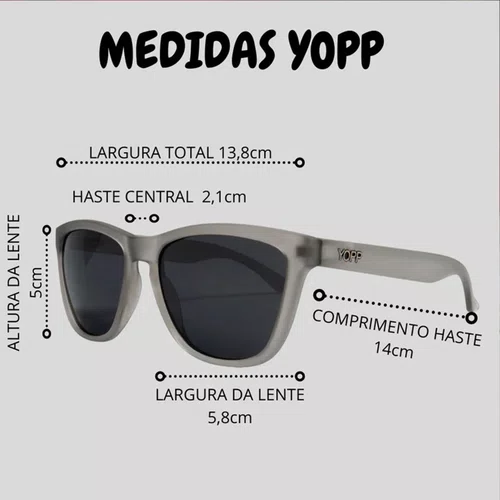 Óculos de Sol Yopp Polarizado Uv400 Dança Fluida