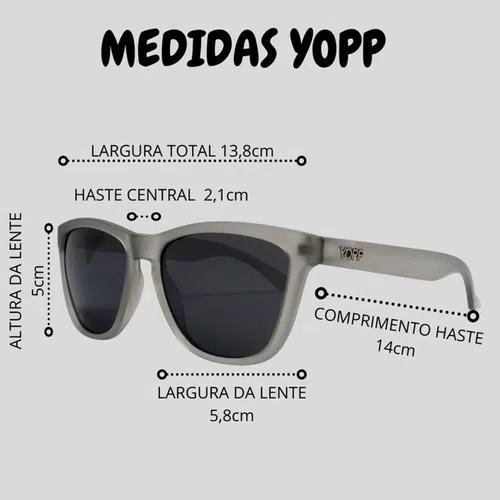 Óculos de Sol Yopp Polarizado Uv400 Leytoso com Café