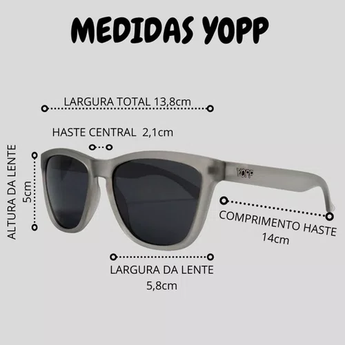 Óculos de Sol Yopp Polarizado Uv400 Leytoso Condensado