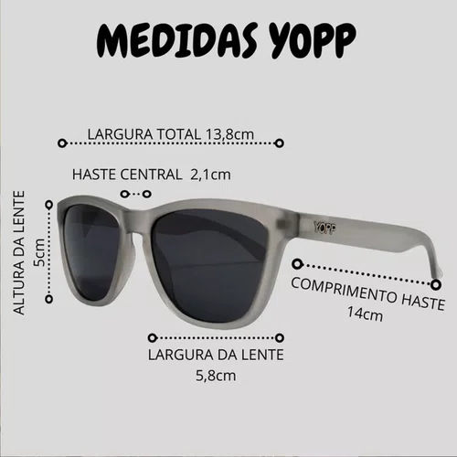 Óculos de Sol Yopp Polarizado Uv400 Leytoso Desnatado