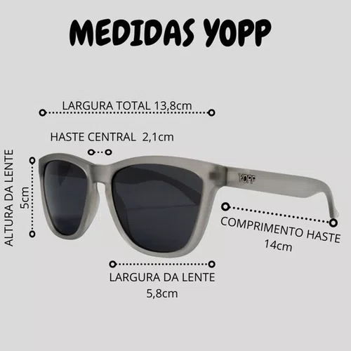 Óculos de Sol Yopp Polarizado Uv400 Leytoso Via Lactos