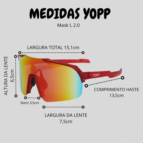 Óculos de Sol Yopp Uv400 Mask L 2.3