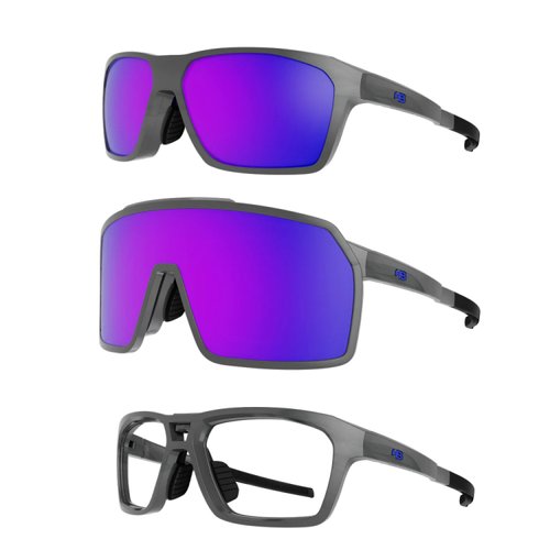Óculos HB Presto Clip On Graphene Blue e Blue Chrome