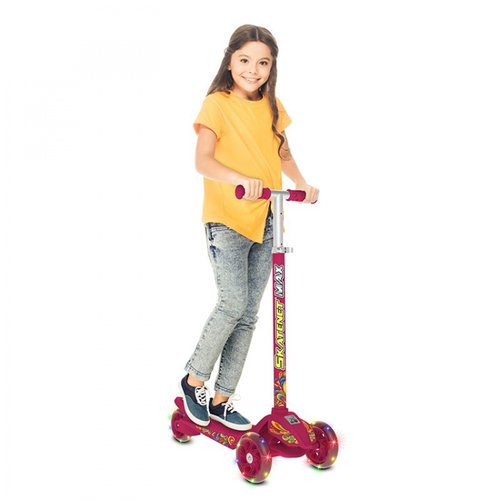 Patinete Skatenet Max Pink Led Bandeirante