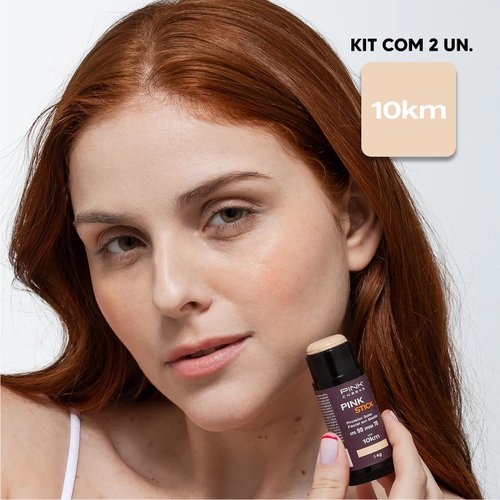 Protetor Solar Facial Pink Stick 10km 2 Unidades Pink Cheeks