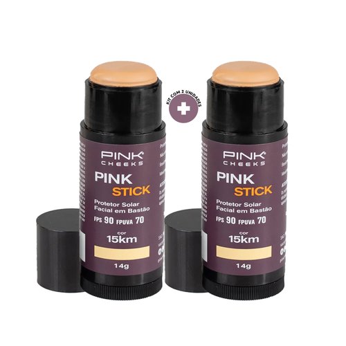 Protetor Solar Facial Pink Stick 15km 2 Unidades Pink Cheeks Protetor Solar Facial Pink Stick 15km 2 Unidades Pink Cheeks