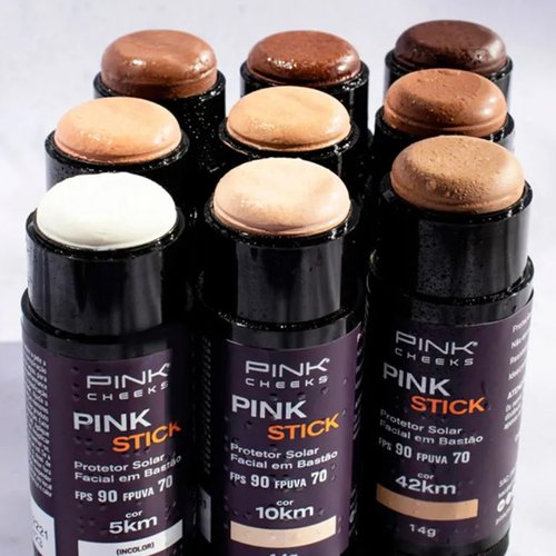 Protetor Solar Facial Pink Stick 21km 2 Unidades Pink Cheeks