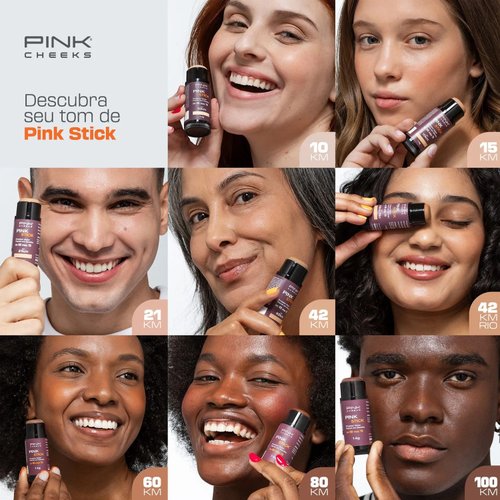 Protetor Solar Facial Pink Stick 21km 2 Unidades Pink Cheeks