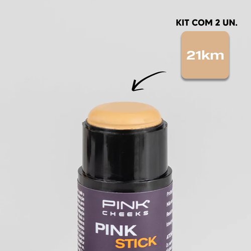 Protetor Solar Facial Pink Stick 21km 2 Unidades Pink Cheeks