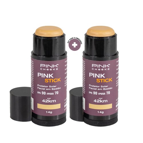 Protetor Solar Facial Pink Stick 42km 2 Unidades Pink Cheeks Protetor Solar Facial Pink Stick 42km 2 Unidades Pink Cheeks